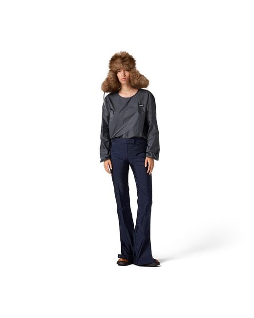 Miu Miu Blue Technical Fabric Pants