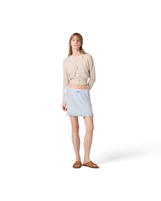 Miu Miu Natural Cashmere Cardigan