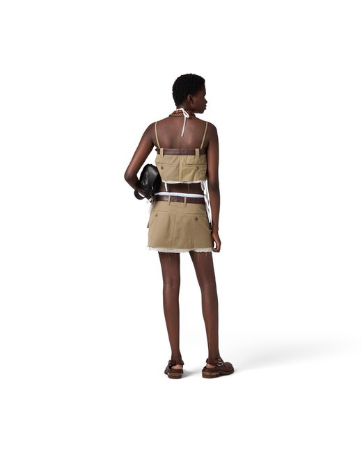 Miu Miu Natural Chino Miniskirt