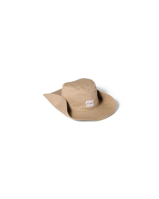 Miu Miu Natural Drill Hat