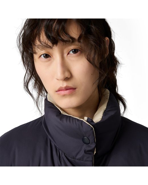 Miu Miu Blue Reversible Technical Pongé Down Jacket