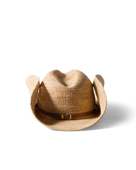 Miu Miu Natural Raffia Hat