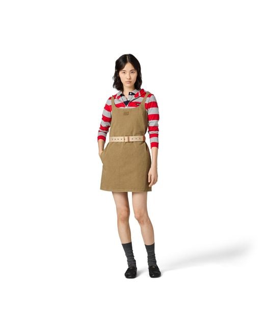 Miu Miu Green Old Gabardine Mini-Dress