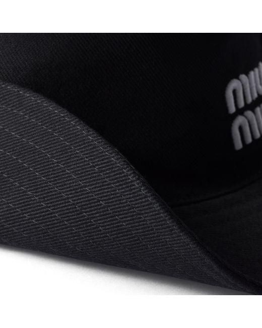 Miu Miu Black Drill Hat