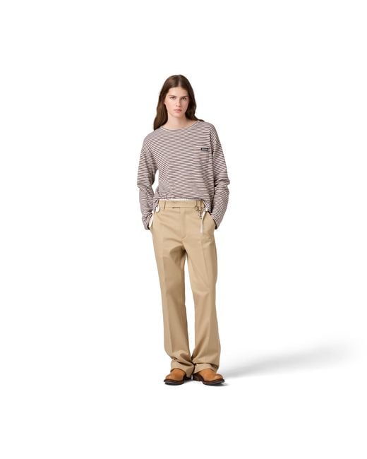 Miu Miu Pink Cotton, Cashmere And Silk Crew-Neck Knit Sweater