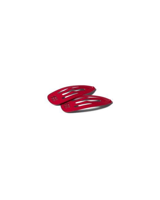 Miu Miu Red Metal Hair Clips