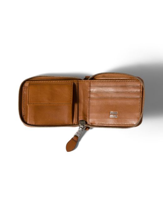 Miu Miu Brown Small Leather Wallet