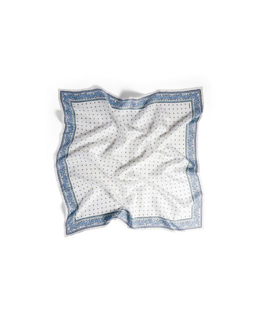 Miu Miu Blue Printed Twill Scarf