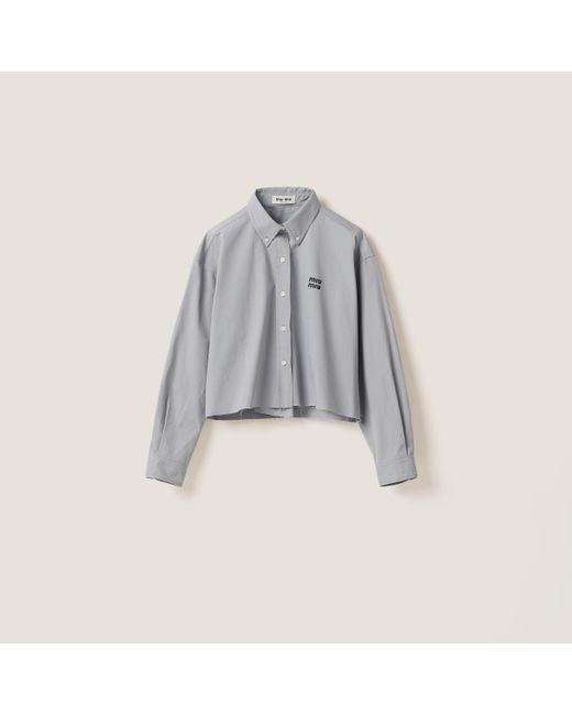 Miu Miu Gray Poplin Shirt