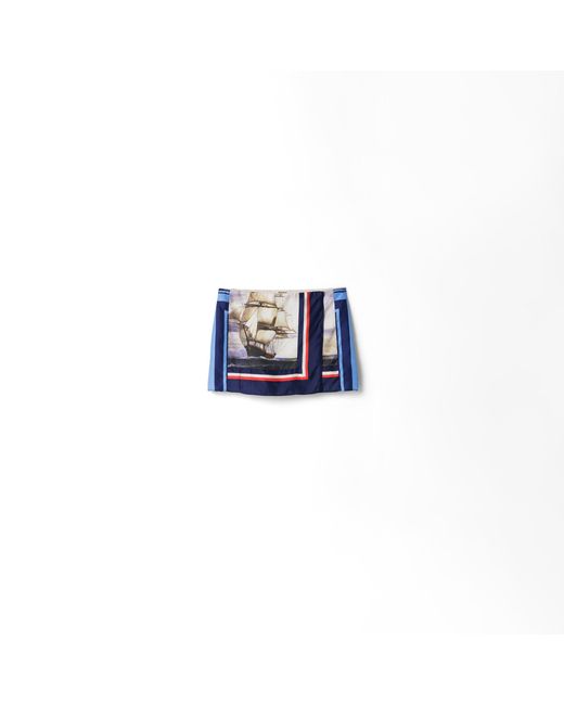 Miu Miu Blue Scarf Skirt
