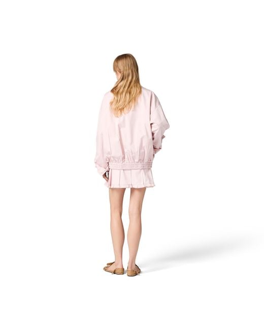 Miu Miu Pink Poplin Blouson Jacket