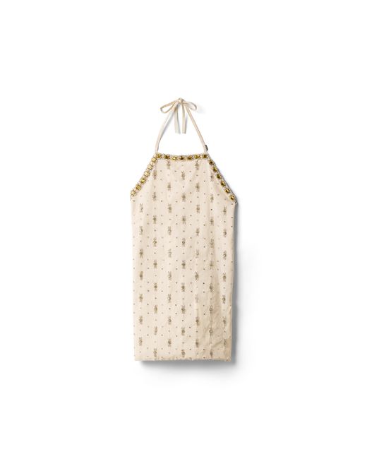 Miu Miu Natural Embellished Canvas Apron