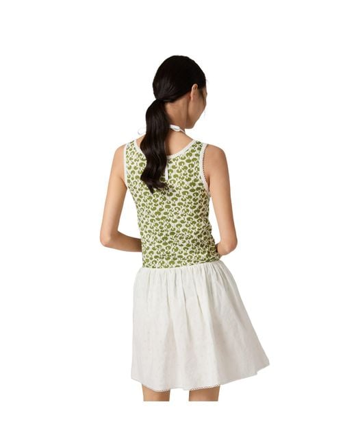 Miu Miu Green Cotton Tank Top