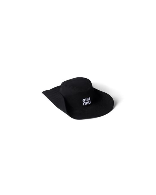 Miu Miu Black Drill Hat