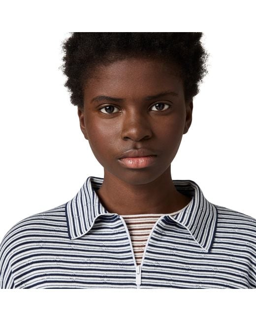 Miu Miu Gray Cotton, Cashmere, And Silk Polo Shirt