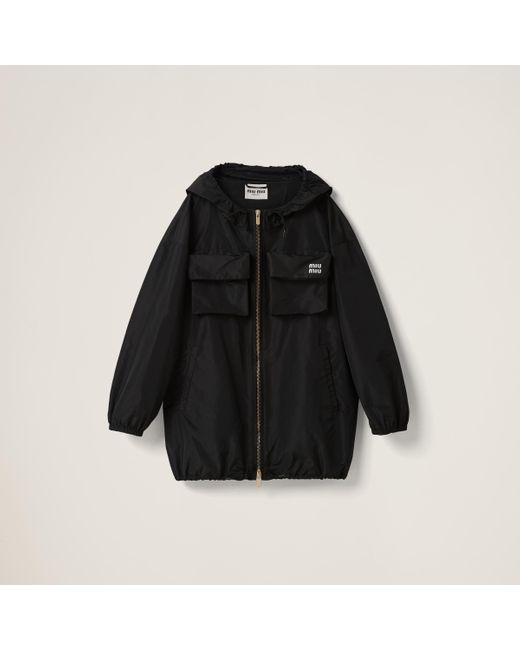 Miu Miu Black Technical Fabric Blouson Jacket