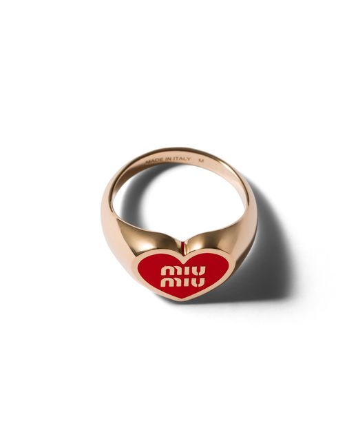 Miu Miu Red Metal Ring