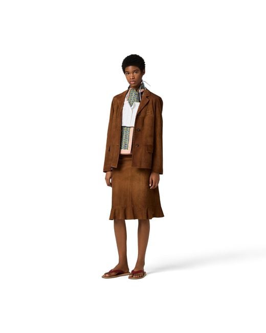 Miu Miu Brown Suede Jacket