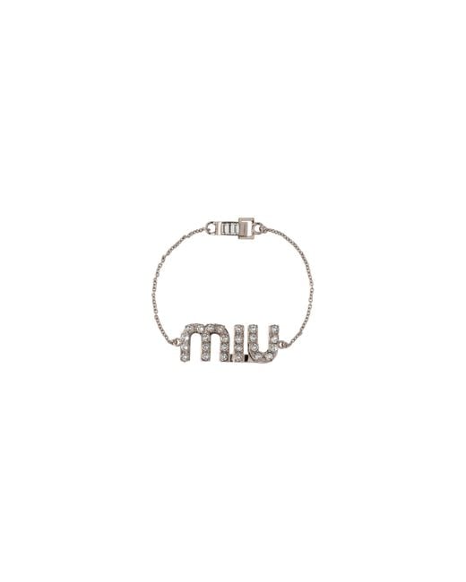 Miu Miu Metallic Crystal Bracelet