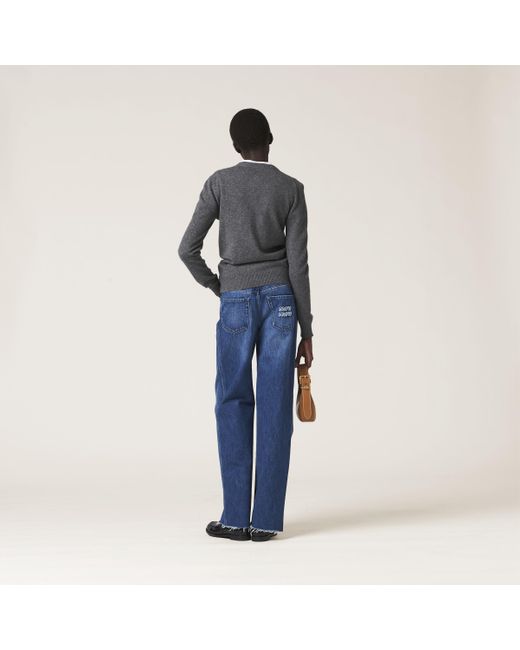 Miu Miu Blue Five-pocket Denim Jeans