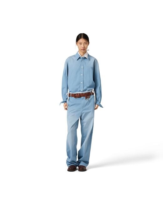 Miu Miu Blue Old Twill Shirt