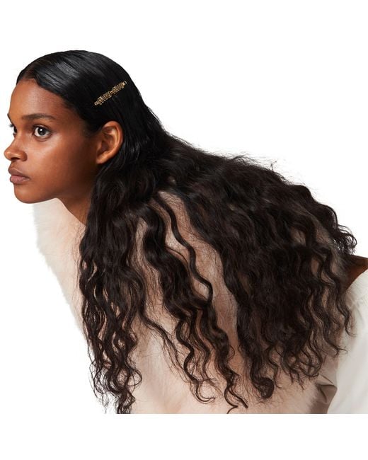 Miu Miu Black Enameled Metal Hair Clip