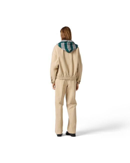 Miu Miu Natural Old Gabardine Blouson Jacket