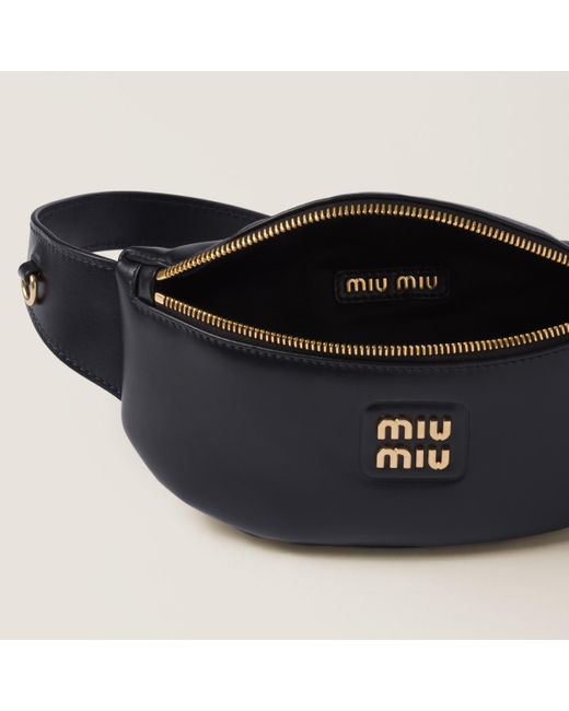 Miu Miu Black Leather Belt Bag
