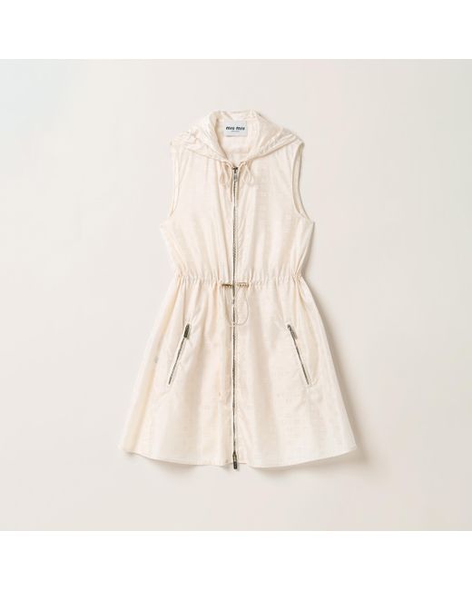 Miu Miu White Nylon Mini-dress