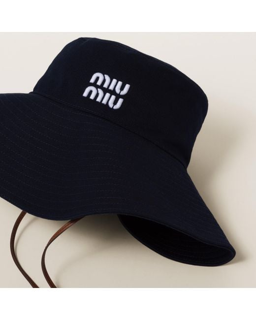Miu Miu Blue Drill Hat
