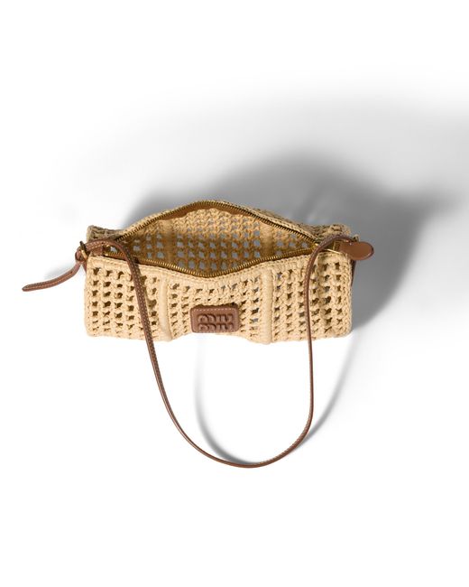 Miu Miu Metallic Crochet Mesh Pouch