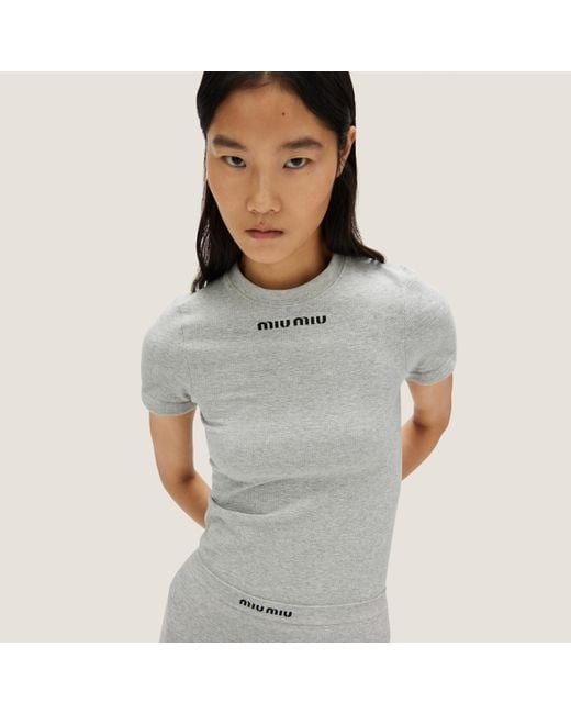 Miu Miu Seamless T-shirt 関税込 Tシャツ Miu Miu Seamless T-shirt 関税込 Tシャツ (MiuMiu/Tシャツ