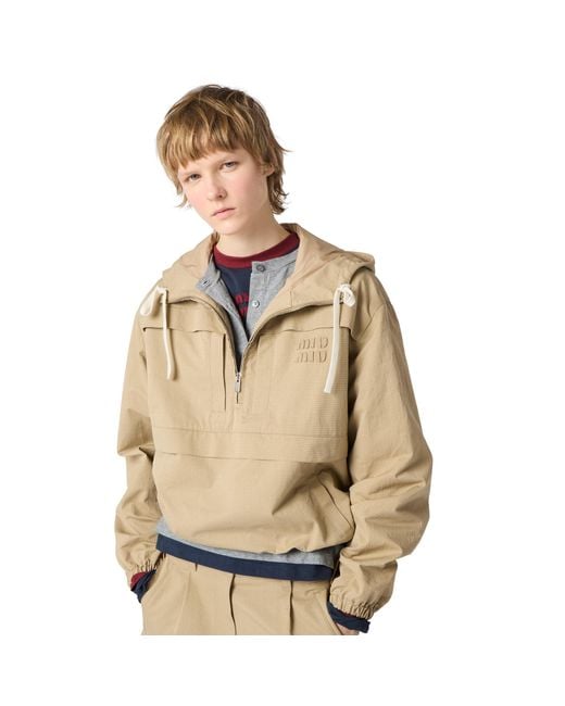 Miu Miu Natural Ripstop Blouson Jacket