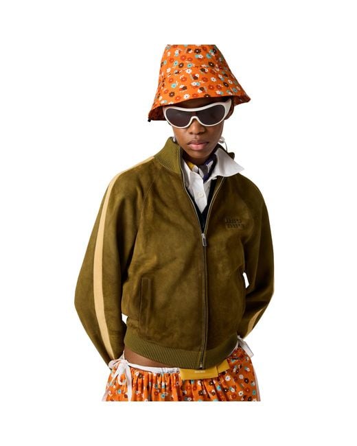 Miu Miu Orange Poplin Bucket Hat