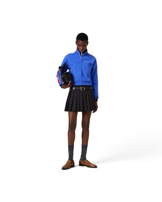 Miu Miu Black Pleated Pinstripe Miniskirt