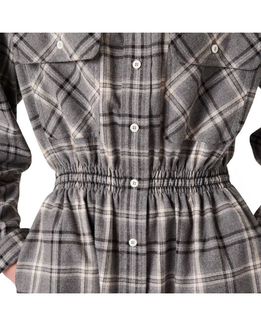 Miu Miu Gray Flannel Mini-Dress