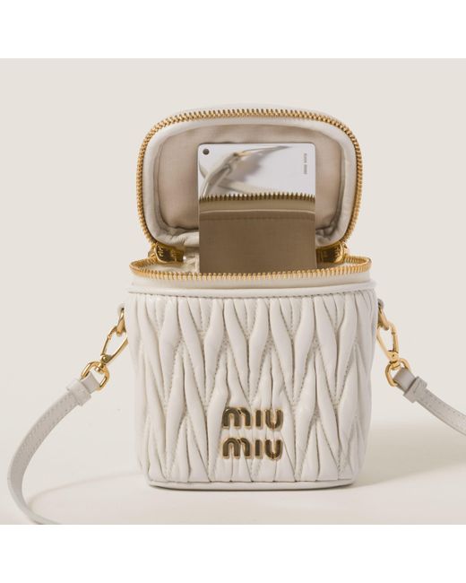 Miu Miu Natural Matelassé Nappa Leather Micro Bag