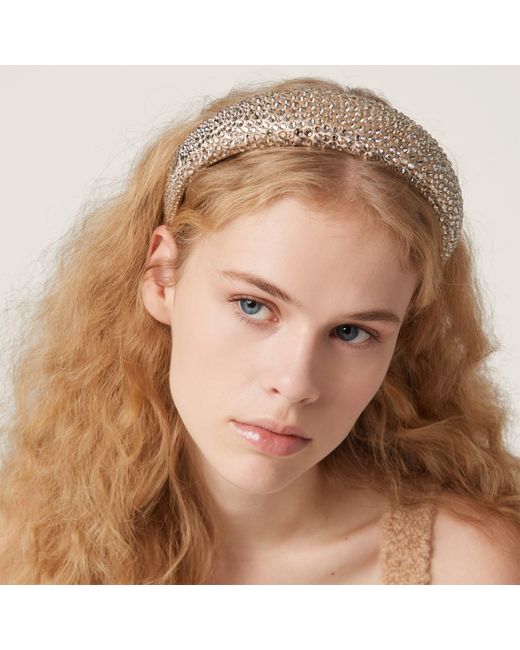 Miu Miu Metallic Duchess Headband