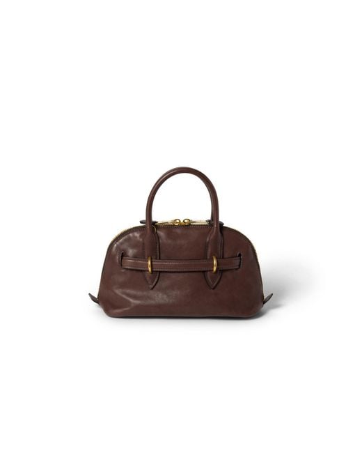 Miu Miu Brown Aventure Nappa Leather Top-Handle Bag
