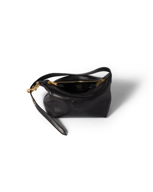 Miu Miu Black Spirit Nappa Leather Bag