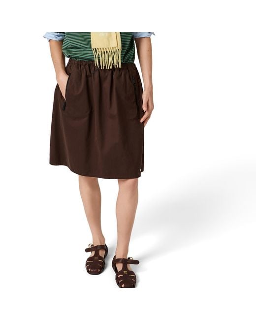 Miu Miu Brown Washed Gabardine Skirt