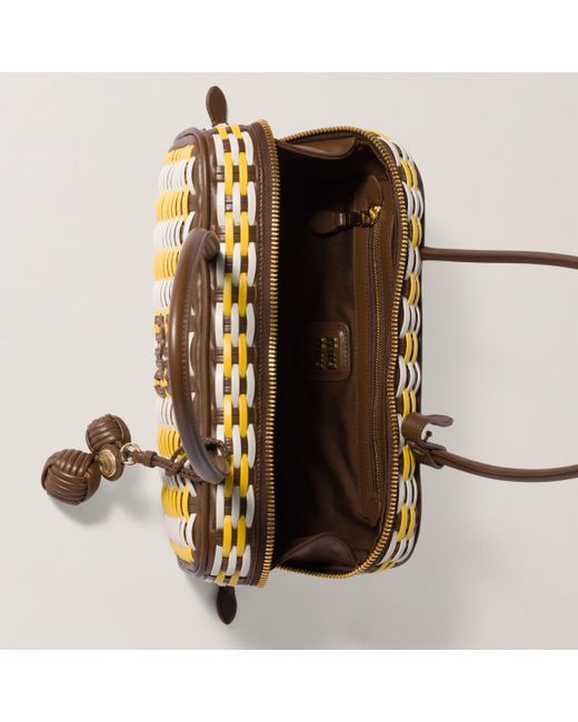 Miu Miu Metallic Beau Leather Bag