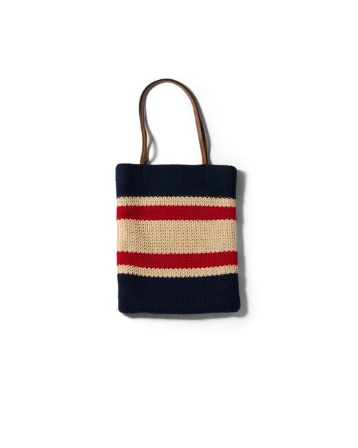 Miu Miu Red Raffia-Effect Woven Tote Bag