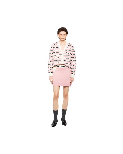 Miu Miu Pink Cashmere Skirt