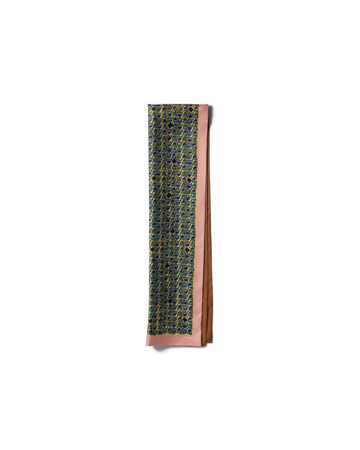 Miu Miu Green Printed Twill Scarf