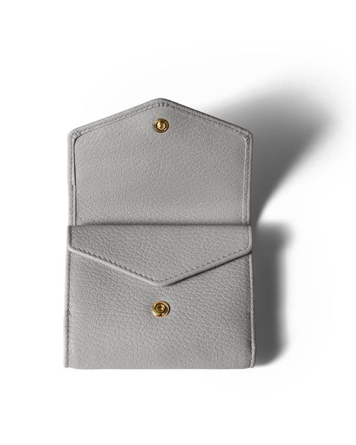 Miu Miu Gray Small Leather Wallet