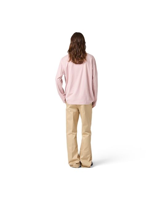 Miu Miu Pink Striped Jersey T-Shirt