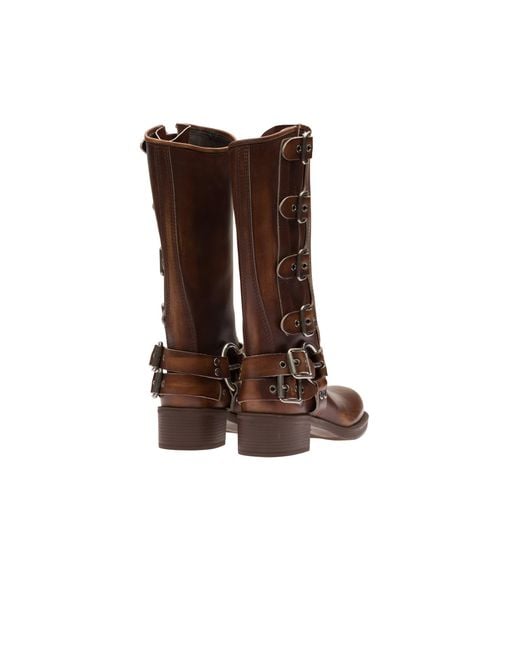 Miu Miu Brown Leather Boots