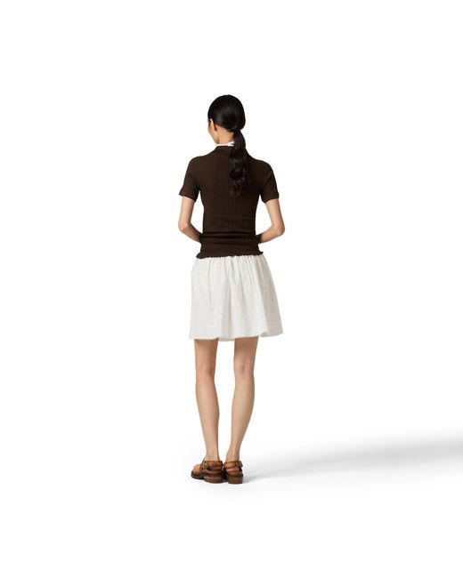 Miu Miu Black Silk Knit Polo Shirt