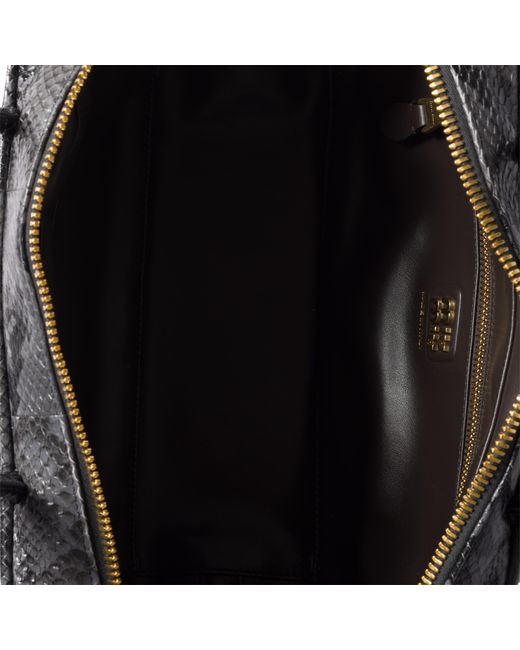 Miu Miu Gray Beau Python-Printed Ayers Leather Bag